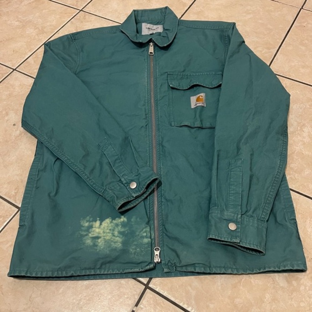 Carhartt WIP Lander Shacket M Faded Distressed‎ Workwear Skater Grunge Gorpcore